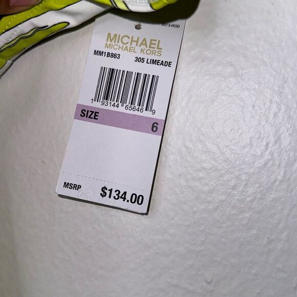 MICHAEL MICHAEL KORS Women's Printed O-Ring Cutout One-Piece Swimsuit Size 6 - Picture 11 of 11